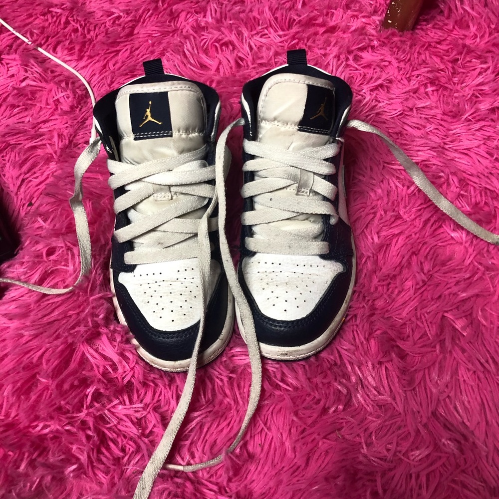 Navy blue sneakers